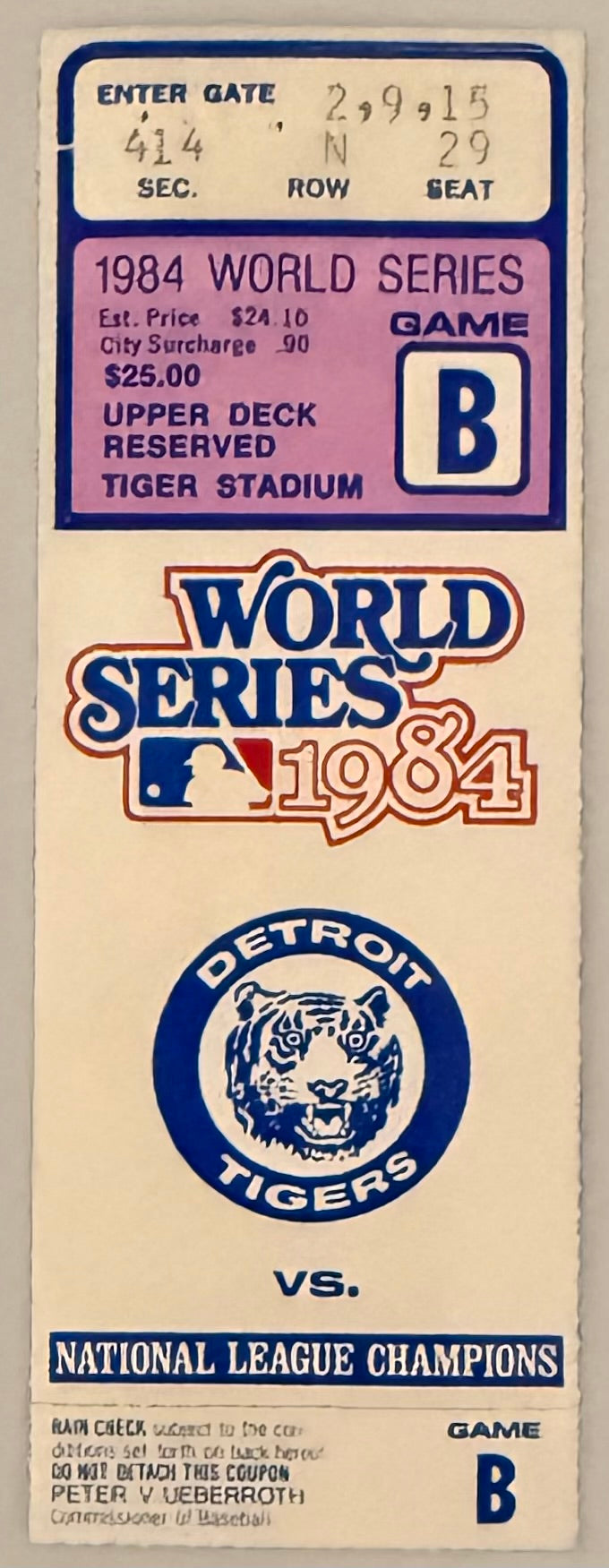 1984 World Series Game Four, Detroit Tigers VS San Diego Padres