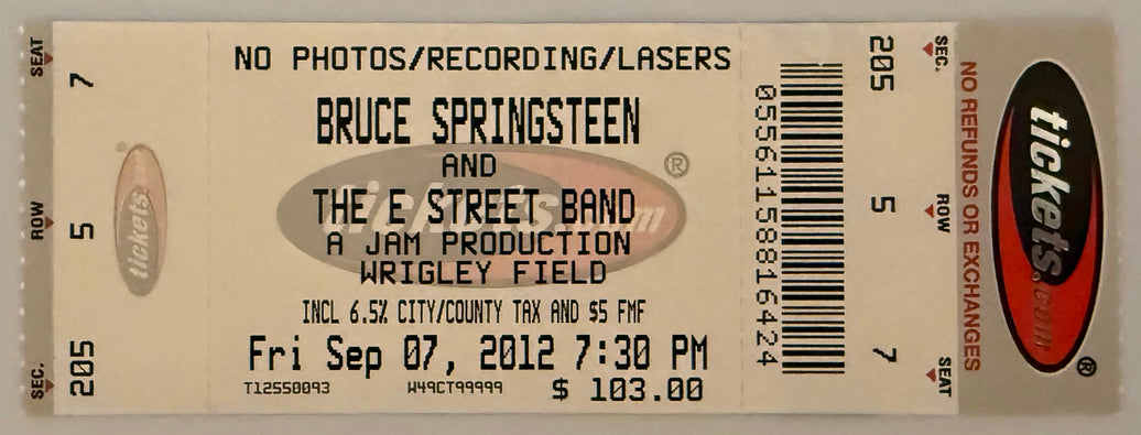 September 7, 2012, Bruce Springsteen, Wrigley Field
