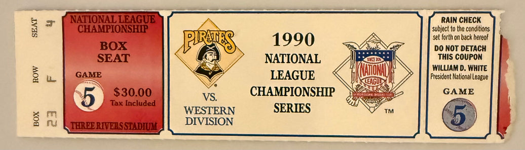 1990 NLCS Game Five, Pirates versus Reds