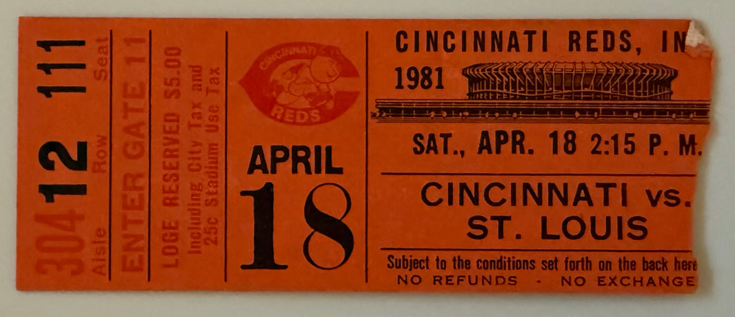 April 18, 1981 Tom Seaver Records His 3000th Strikeout - MK on Reverse