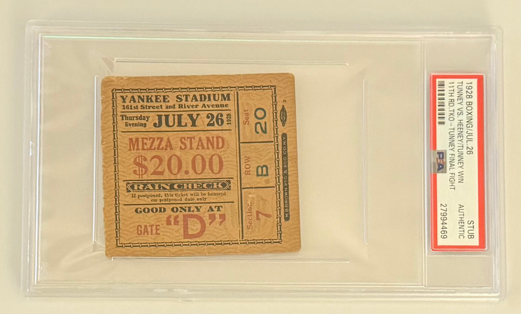 7/26/1928 Gene Tunney Final Fight