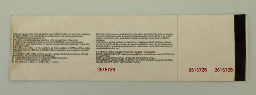 2005 U2 Vertigo Tour at MGM Grand Garden Arena, November 5, 2005