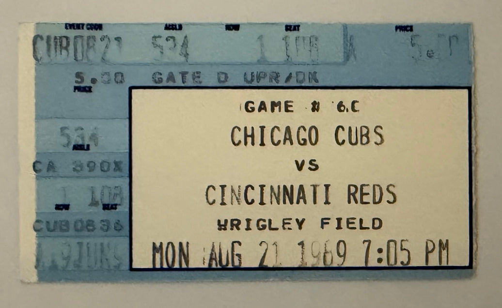 1989 Cincinnati Reds First Night Game at Wrigley Field August 21, 1989