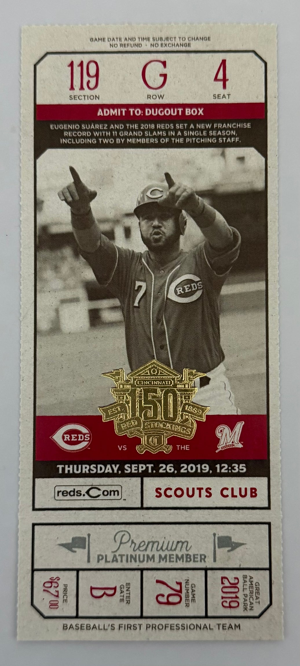 September 26, 2019, Marty Brennaman Day at Great American Ballpark