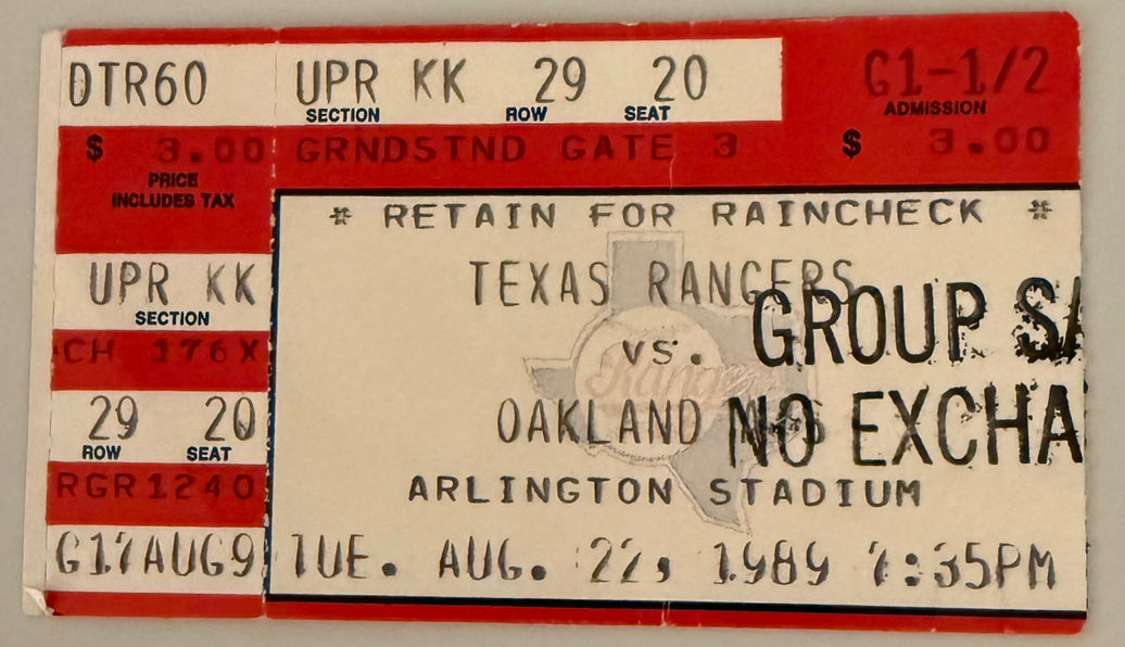 August 22, 1989, Nolan Ryan 5000th Strike Out