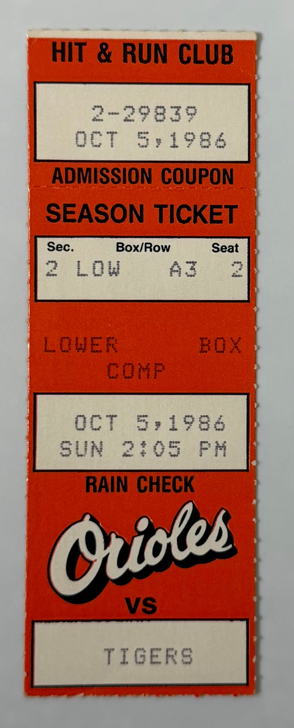 1986 Earl Weaver‘s Last Game October 5, 1986, Orioles versus Tigers