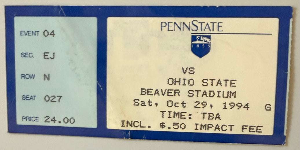October 29, 1994, Ohio State University at Penn State University