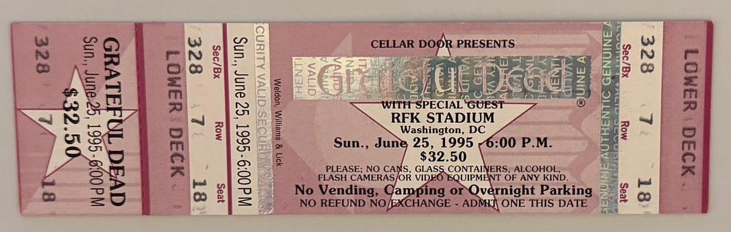June 25, 1995, Grateful Dead, Washington DC