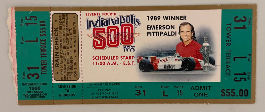 May 27, 1990, 74th Indianapolis 500