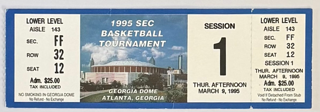 1995 SEC Basketball Tournament at the Georgia Dome in Atlanta, Session 1, March 9, 1995