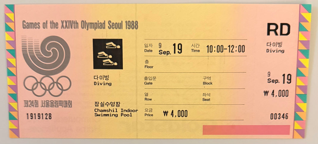 September 19, 1988, Seoul Olympics, Greg Louganis Hits Head on Diving Board