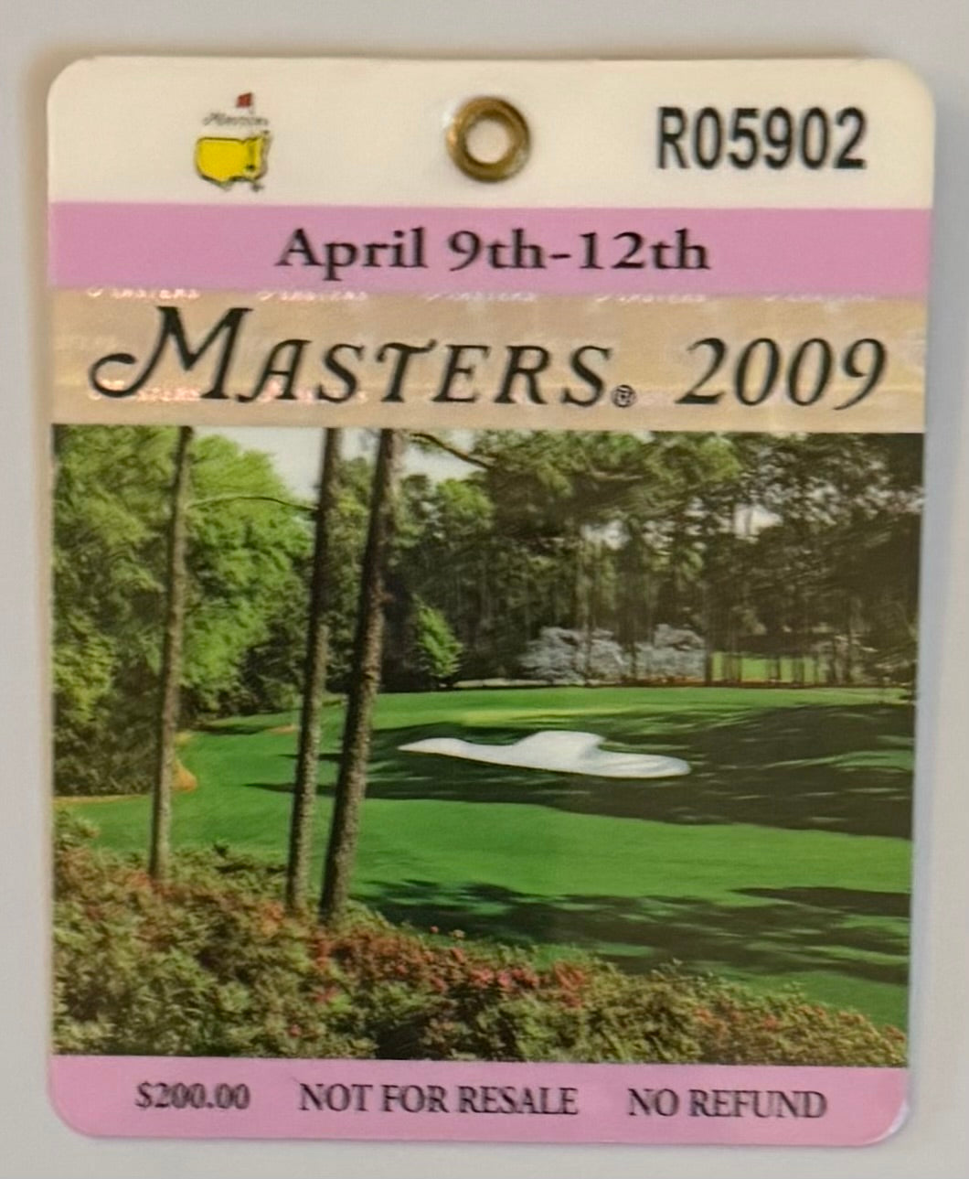 2009 Masters Badge, Angel Cabrera Winner