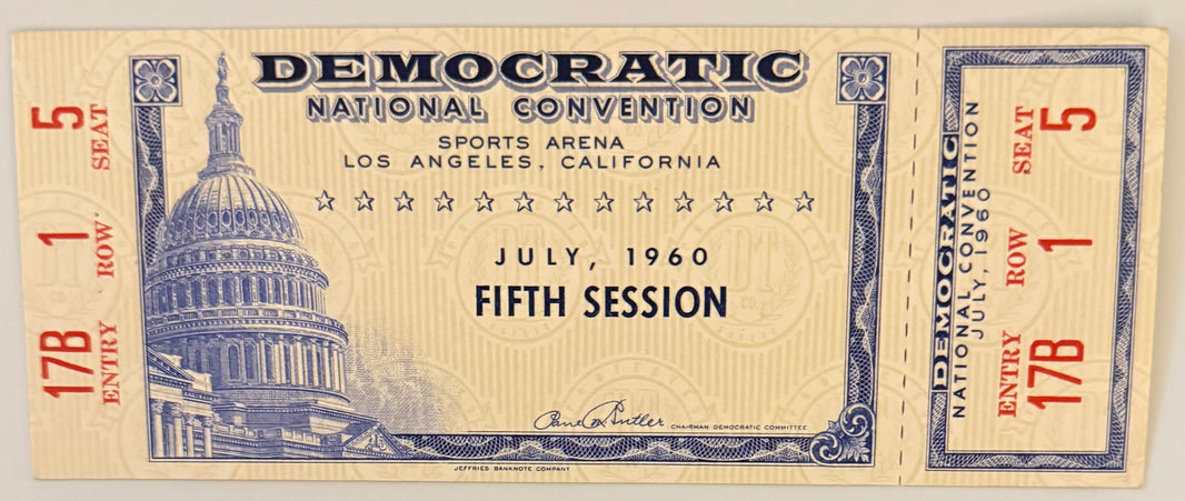1960 Democratic National Convention, John F. Kennedy Nominee, Full Ticket