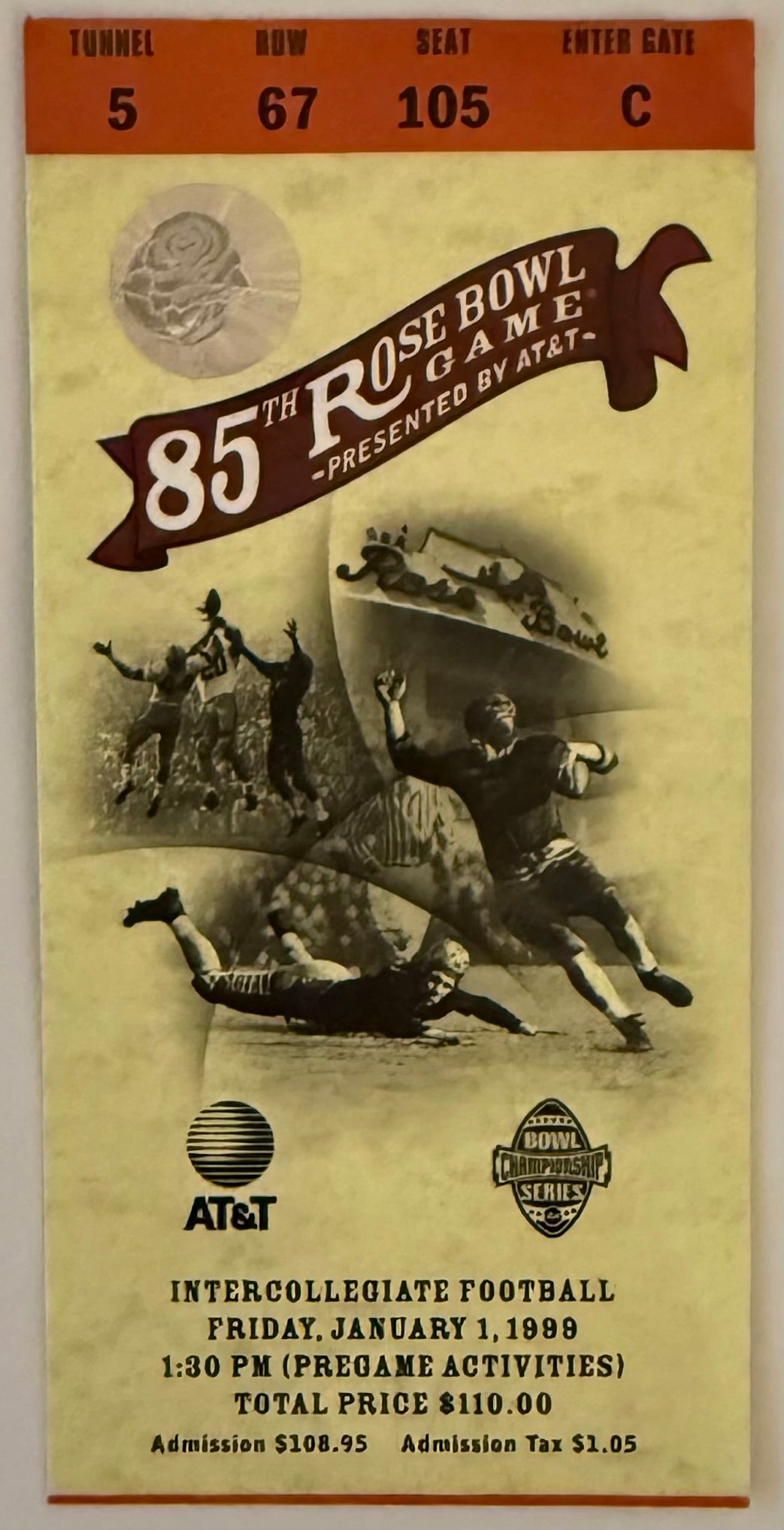 January 1, 1999, Rose Bowl Game, Wisconsin versus UCLA (C)