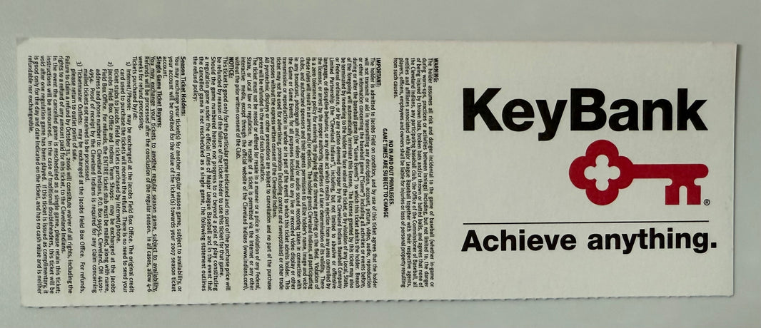 April 7, 2006, Cleveland Indians vs Minnesota Twins - Jacobs Field Home Opening Day
