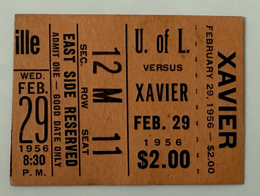 1956 Xavier versus University of Louisville, February 29, 1956