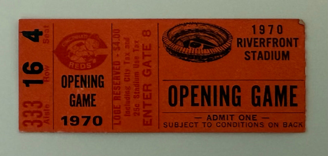 Opening Game 1970, Riverfront Stadium, Hank Aaron First Home Run