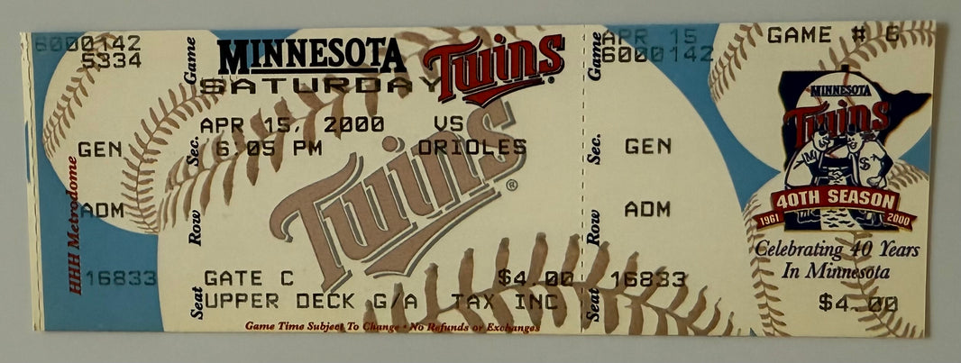 2000 Cal Ripken 3000th Hit, 4/15/2000