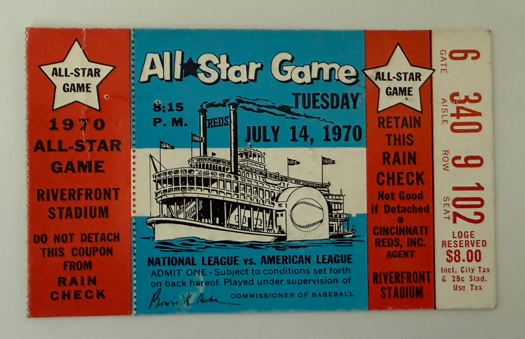 1970 Major League Baseball All Star Game, July 14, 1970 at Riverfront Stadium, Pete Rose Ray Fosse Collision