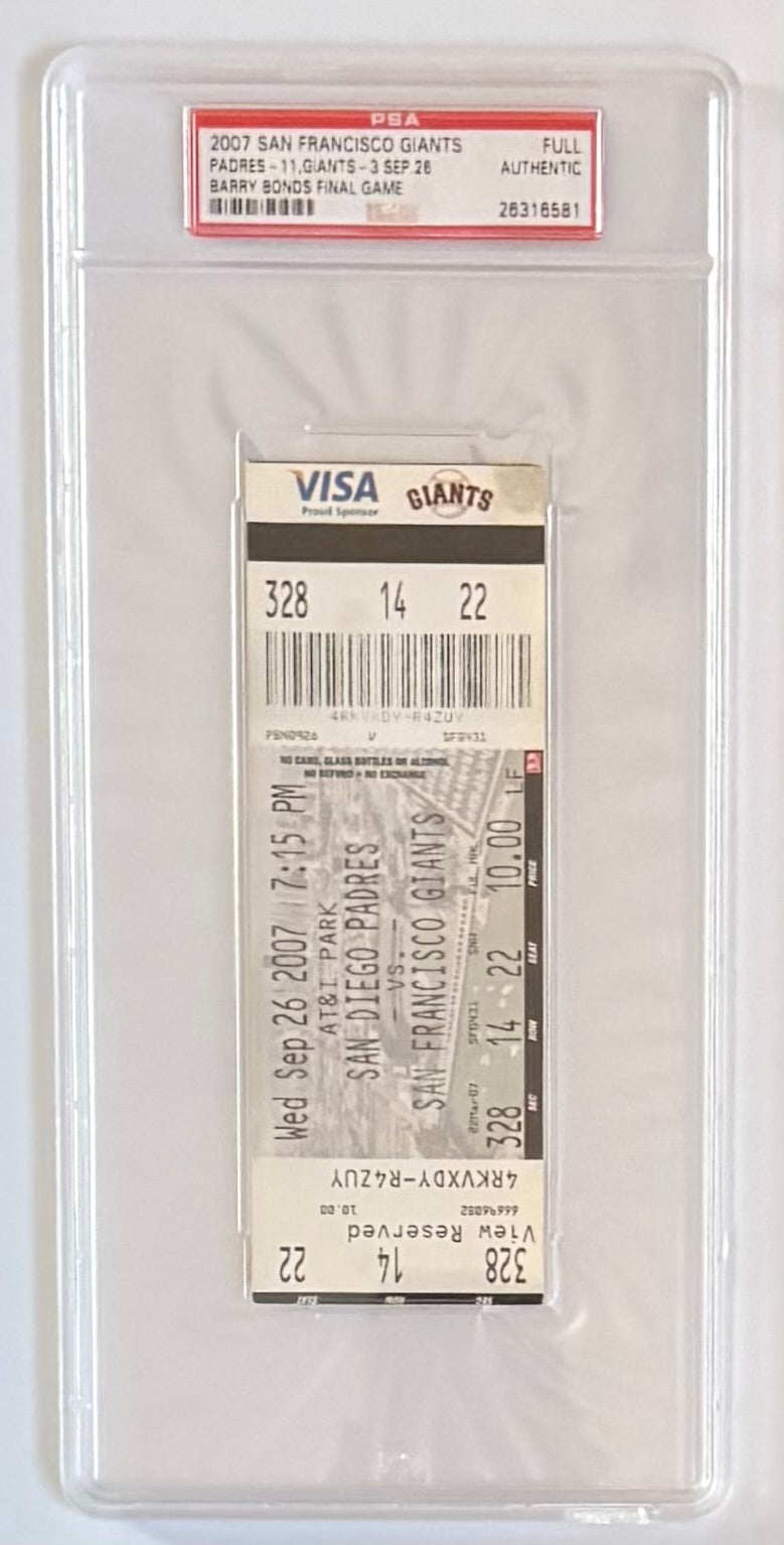 September 26, 2007, Barry Bonds Final Game