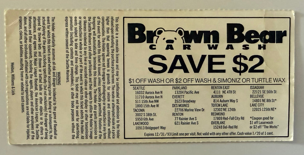 September 22, 1993, Nolan Ryan Final Game, Suite Ticket