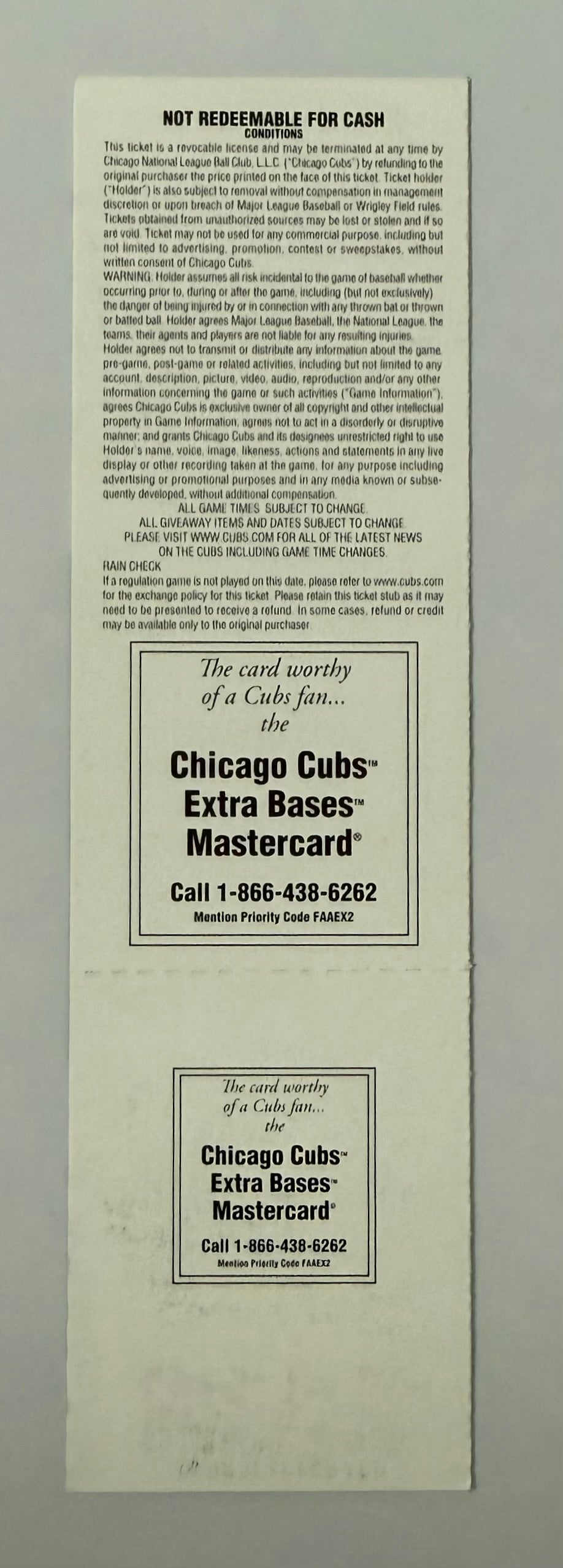 April 13, 2009, Opening Day at Wrigley Field, Cubs versus Rockies