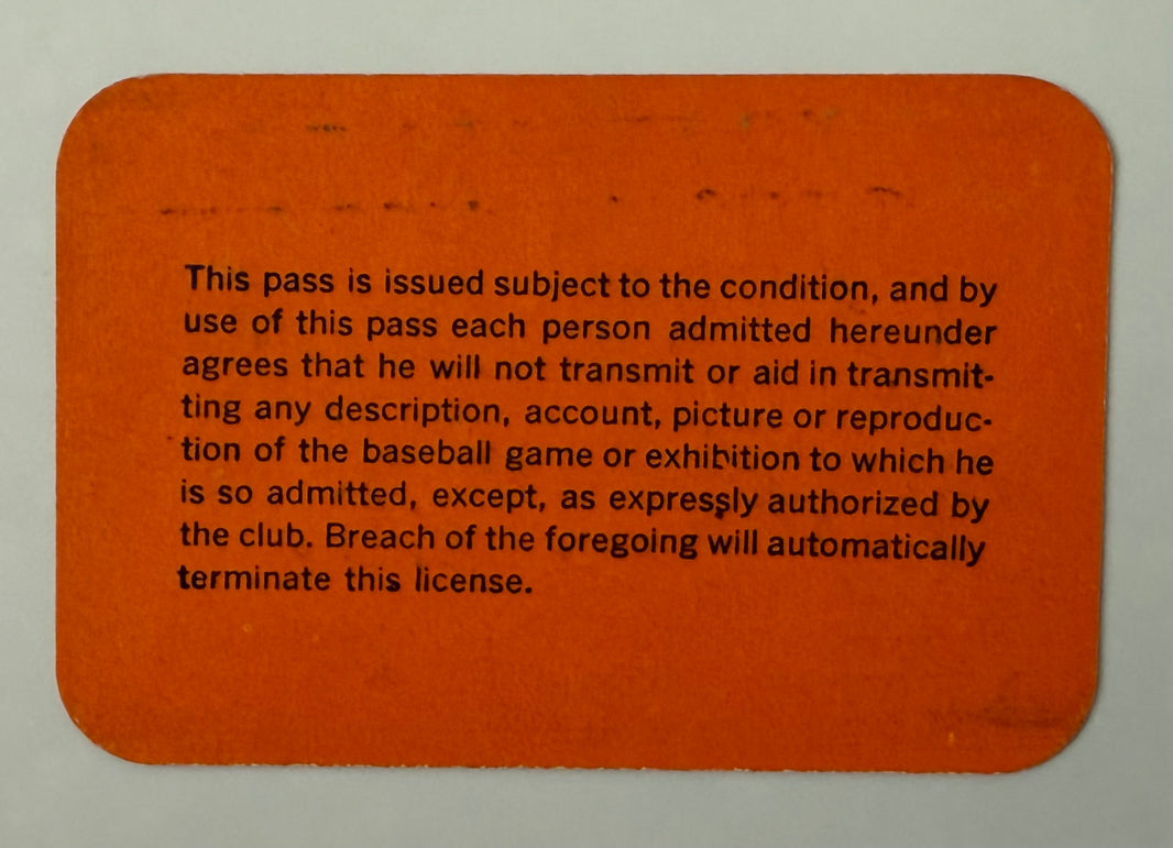 1972 Houston Astros, Press Pass at Astrodome
