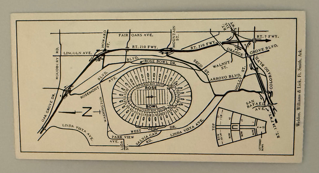 1/1/1990 Bo Schembechler Last College Football Game, 1990 Rose Bowl, University of Michigan
