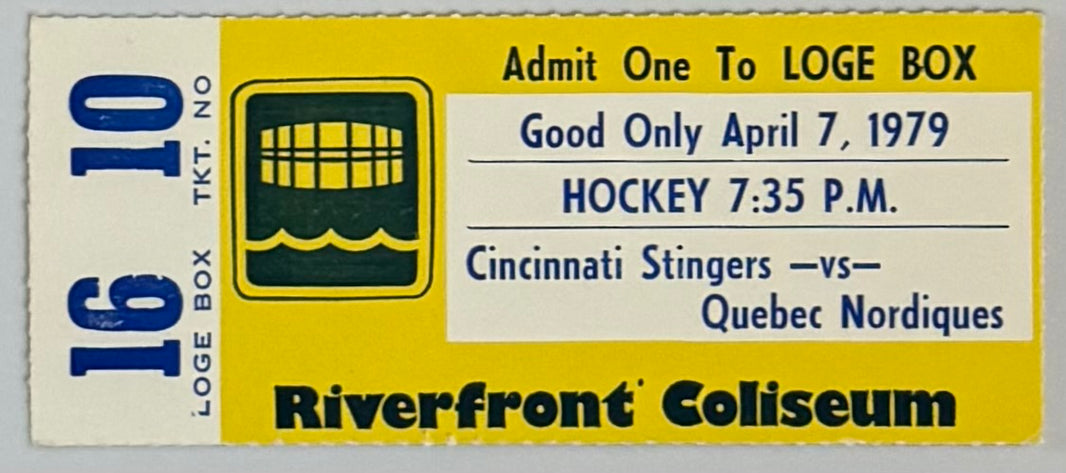April 7, 1979, Cincinnati Stingers. Mark Messier Final Regular Season Home Game