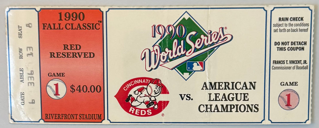 1990 World Series, Game One, Cincinnati versus Oakland (Condition)