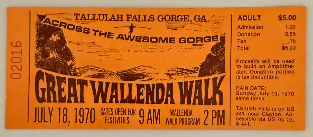 July 18, 1970, Great Wallenda Walk, Tallulah Falls Gorge, GA