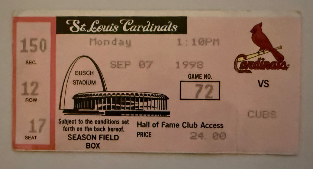 September 7, 1998, Mark Maguire Hits Number 61 to Tie Roger Maris