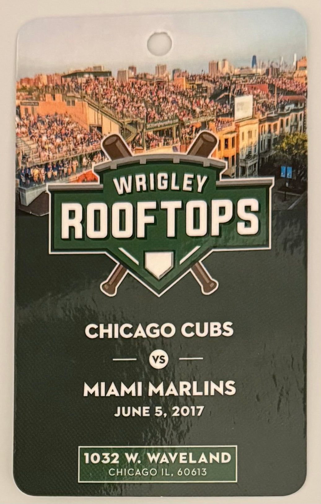 June 5, 2017, Wrigley Rooftops, Cubs Versus Marlins