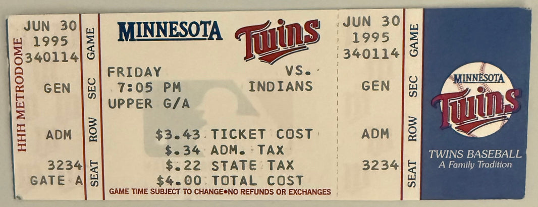 June 30, 1995, Twins versus Indians, Eddie Murray Hit #3000