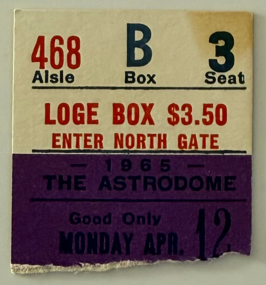 April 12, 1965, Astros First Game in the Astrodome, First Indoor MLB Game
