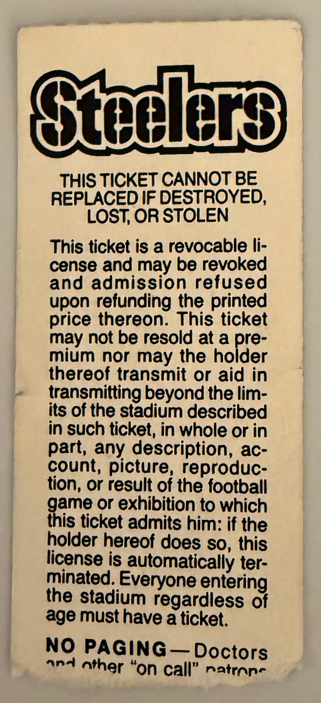 12/22/91 Chuck Noll Pittsburgh Steelers Final Game Coached
