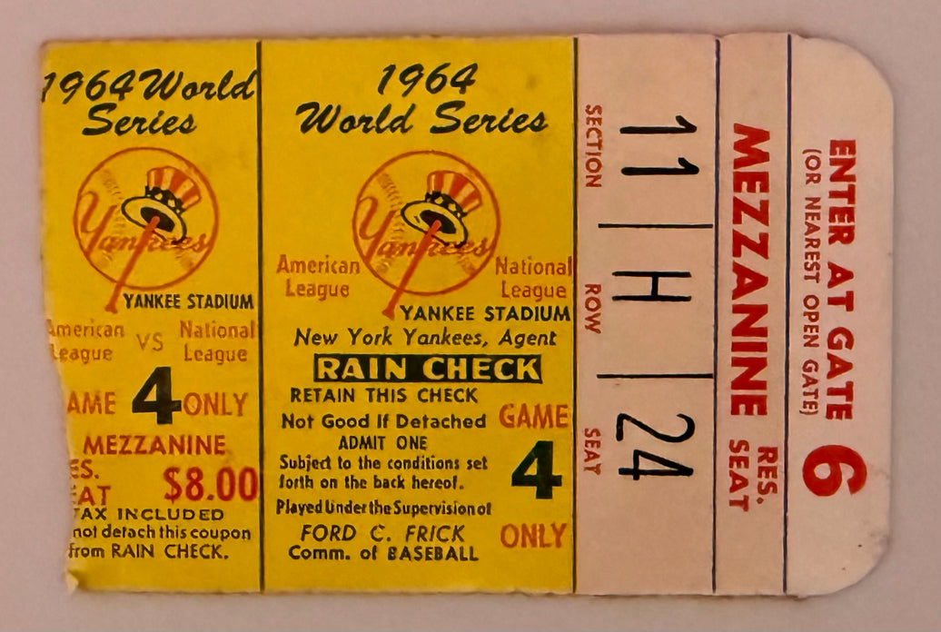 1964 World Series, Game 4, Yankees versus Cardinals