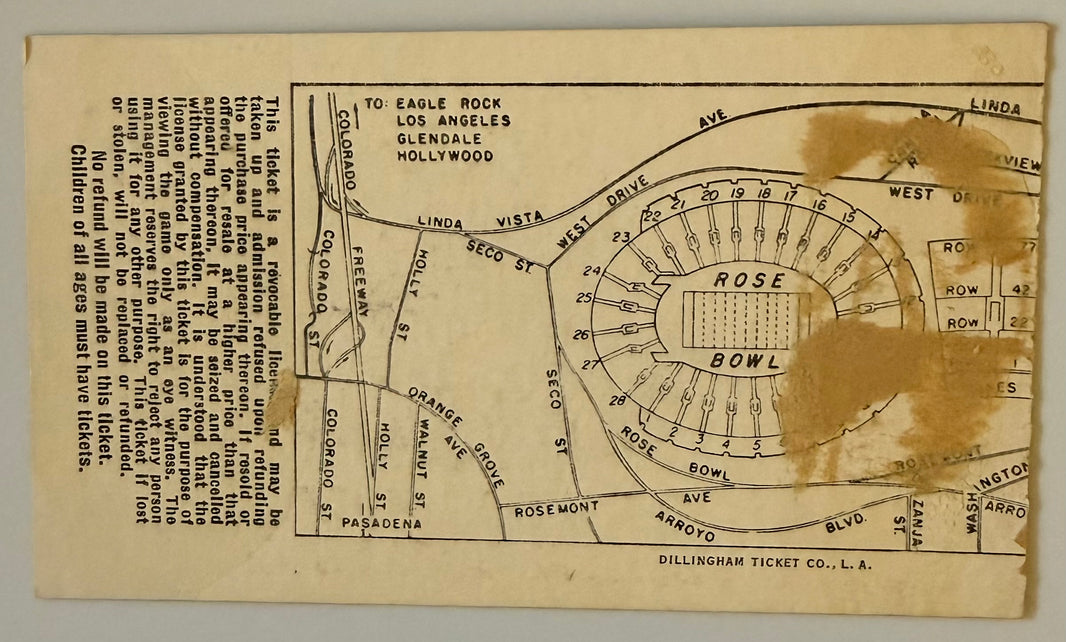 January 1, 1962, Rose Bowl Game, UCLA versus Minnesota (C)