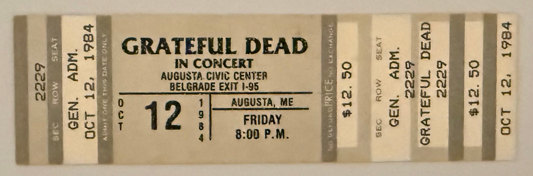 October 12, 1984, Grateful Dead, Augusta Maine Civic Center
