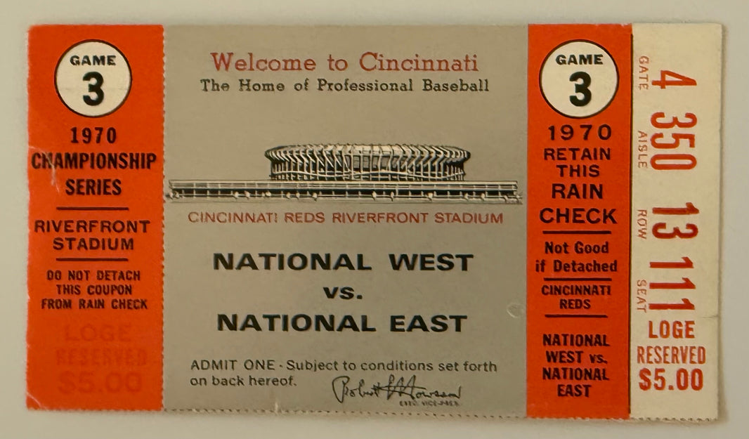October 5, 1970, NLCS Reds versus Pirates, Game Three