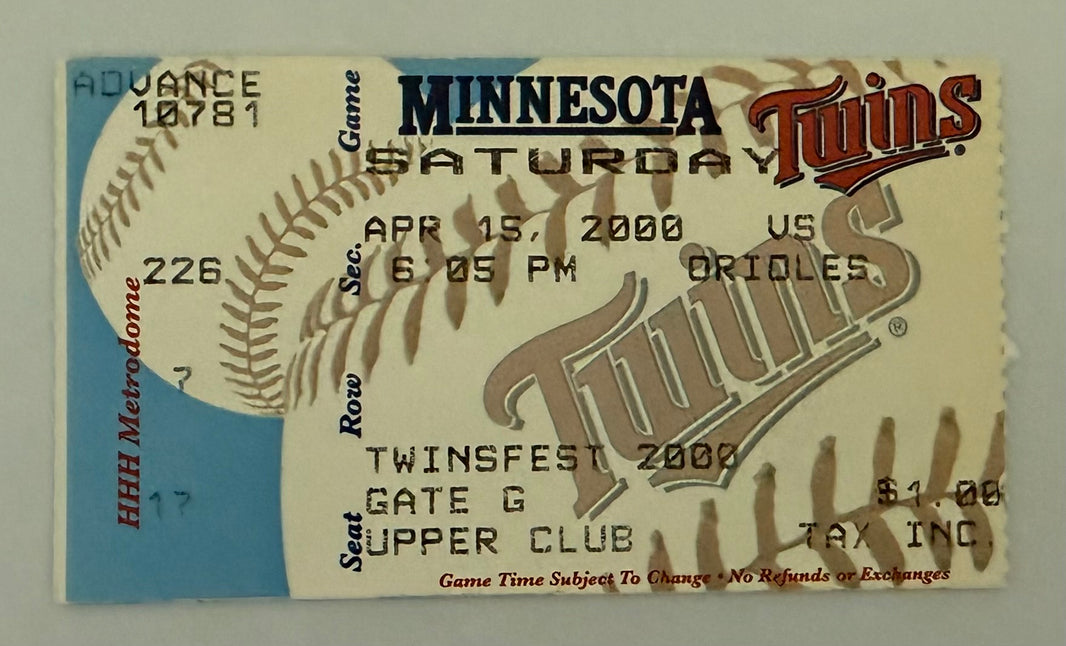 2000 Cal Ripken Achieves Milestone Hit Number 3000 4/15/2000 Ticket Stub