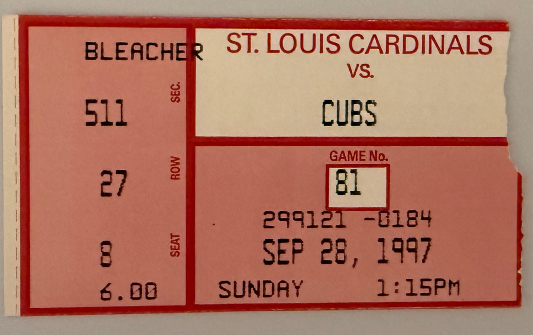 9/28/1997 Ryne Sandberg Final Game