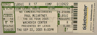 September 22, 2005, Paul McCartney, The US Tour 2005