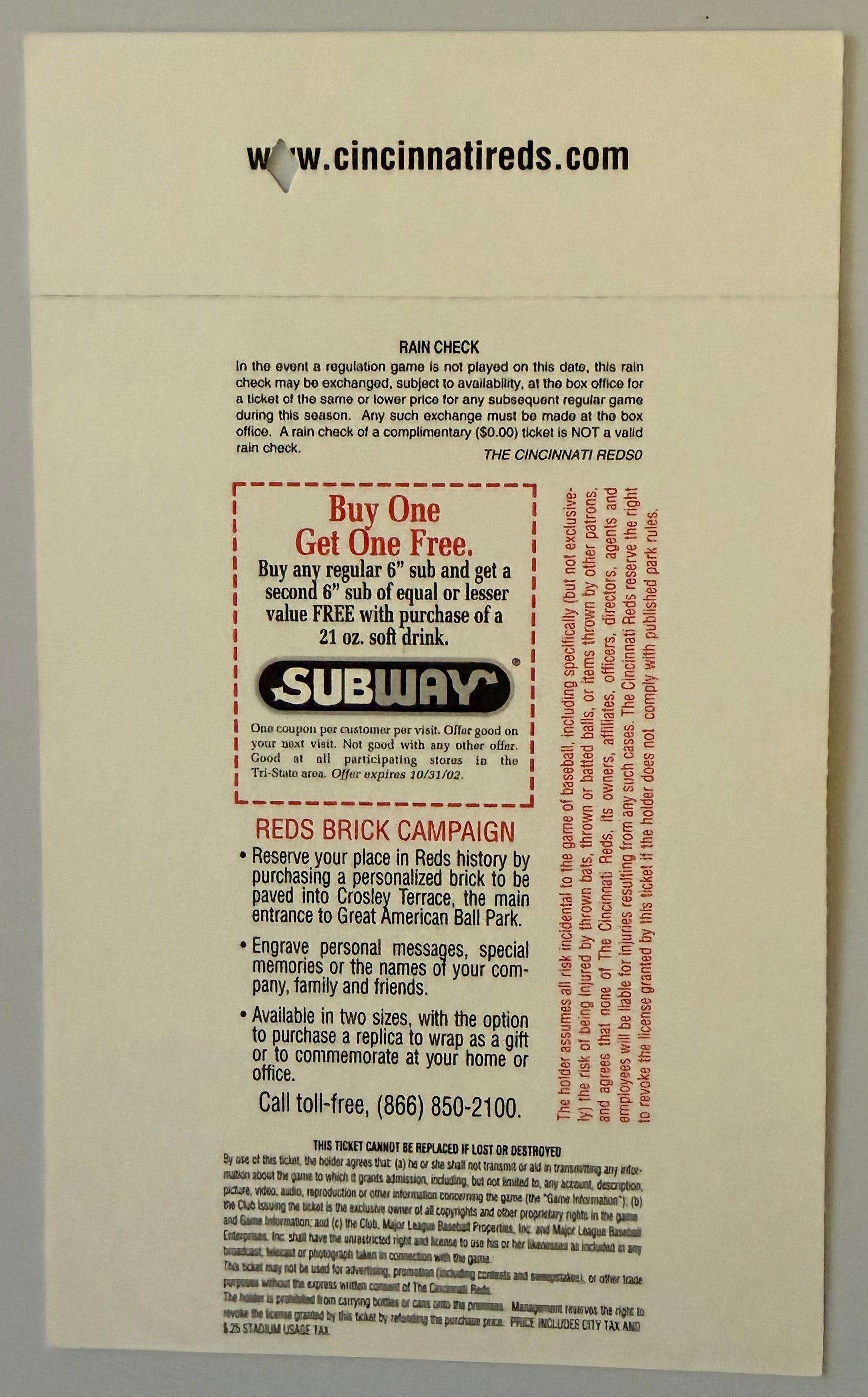 April 1, 2002, Final Opening Day at Riverfront Stadium