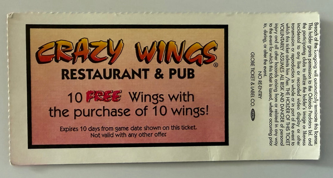 June 21, 1996, Orlando Predators versus Iowa Barnstormers, Arena Football League