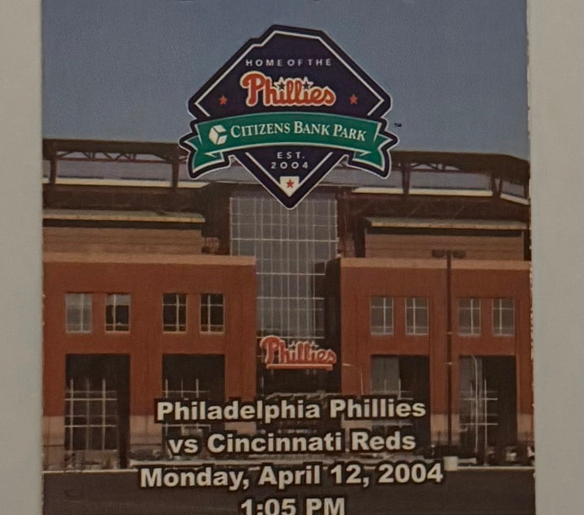 2004 Inaugural Season at Citizens Bank Park, Phillies versus Reds, April 12, 2004