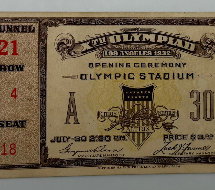 1932 Ceremony Los Angeles Summer Olympic Games