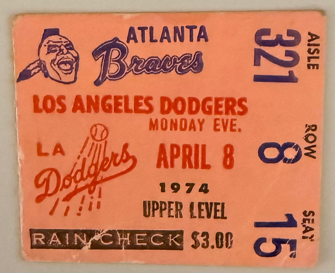 April 8, 1974, Aaron Breaks Ruth HR Record