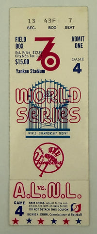 1976 World Series Game 4 at Yankee Stadium, Cincinnati Reds Clinch Series