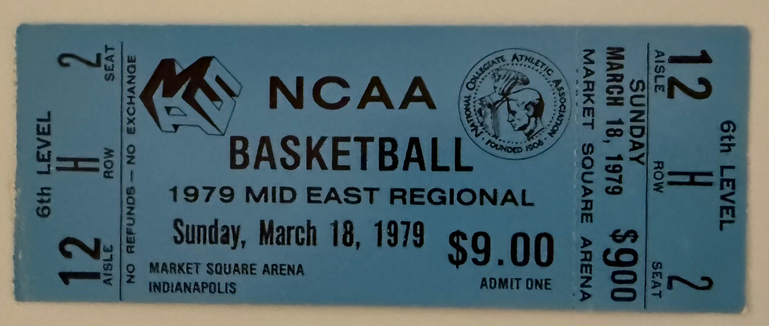 3/18/1979  1979 Mideast Regional NCAA Basketball Finals, Full Ticket Magic Johnson